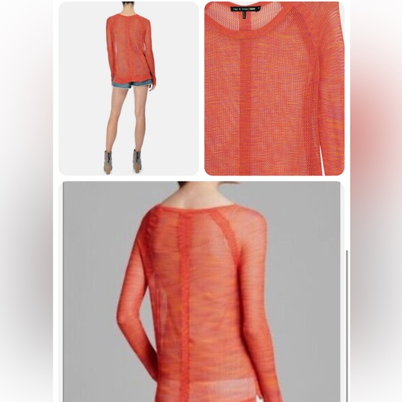 Rag & Bone Saffron Allgauer Raglan Mesh Pullover - Picture 2 of 5